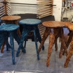 solid wood stools